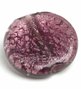 Cuentas de lámina de plata de 35mm de gran tamaño, decoración de cristal circular, cortina, fabricación de joyas, trabajo artesanal disponible, colores dorados y negros - Product Image 3