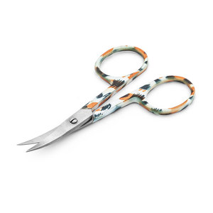 3.5 pouces plaqué or ciseaux à ongles manipulés taux de gros cuticule fine droite lame incurvée finition sable ciseaux écologiques - Product Image 5