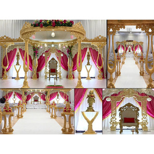 Magnifique mandap de mariage indien en bois, fabriqué aux Pays-Bas, mandap de mariage en bois sculpté à la main, mandap de mariage en bois sculpté tendance, États-Unis - Product Image 1