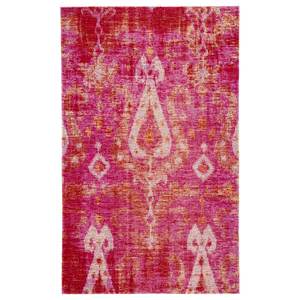 Hand Knotted Transitional Silk Wool Rug Carpet with Ikat Design Jaipur Heritage Ikat India Pattern for Prayer Room Use - Product Image 4