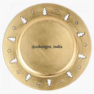 Plaque ronde à chargeur galvanisé à la main, ronde sous assiette, décoration de Table pour fête, vente en gros, assiettes de service, 10 pièces - Product Image 2