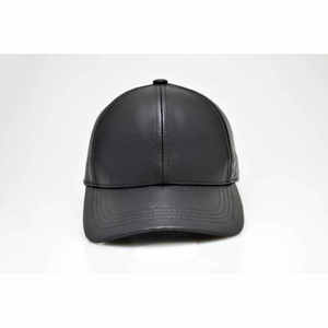Customized Logo <b>Men</b> Black Leather Badge <b>Flat</b>-Top-<b>Caps</b> Hats <b>Flat</b>-Top Low MOQ Baseball-<b>Cap</b> - Product Image 3