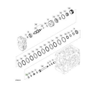 Pièce de rechange pour tracteur JD johdeere, numéro de pièce d'anneaux à pression SU25881 - Product Image 2