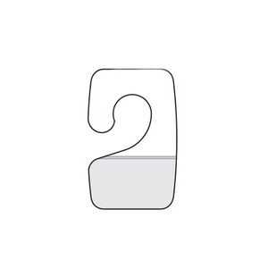 Sturdy Transparent Adhesive Plastic J Hook Style Hang Tabs - Product Image 4