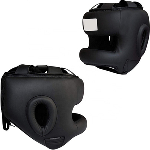 Professional Boxing Helmet with Maya Hide Leather Nose Bar Steel Material Sponge <b>Foam</b> <b>Padding</b> New Design TaeKwondo Head Guard - Product Image 1