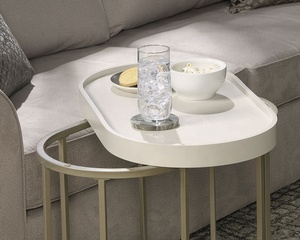 Table d'appoint Unique en bois métal maison Restaurant hôtel Table d'appoint et tabouret quantité en vrac haute qualité quantité en vrac Vintage moderne - Product Image 3