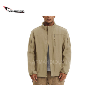 Casual Men's Logo Soft Shell Winter Jacket Waterproof Windproof Eco-Friendly Quick Dry Breathable Warmth Safari Jacket - Product Image 5