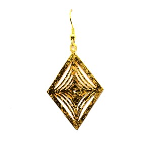 Lớn Trọng lượng nhẹ tuyên bố đồ trang sức mạ vàng đơn giản thời trang Đồ trang sức bông tai cô gái & phụ nữ vàng mạ Hoop Bông tai - Product Image 2