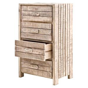 Armadio per soggiorno a 4 cassetti in metallo e legno massello <span class=keywords><strong>di</strong></span> Mango, - Product Image 1