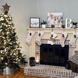 Linda Casa de Campo de Navidad Etiqueta de madera <span class=keywords><strong>para</strong></span> la media de Navidad Signo Decoraciones - Product Image 5