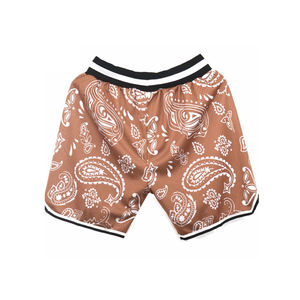 Pantalones cortos de baloncesto Retro para hombre, ropa deportiva para adultos, sublimada, Material de malla de poliéster - Product Image 3