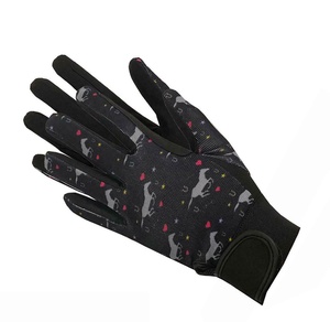 Gants équestres sur mesure Modèle en cuir véritable Caractéristiques d'équitation personnalisées Accessoires de course de protection - Product Image 4