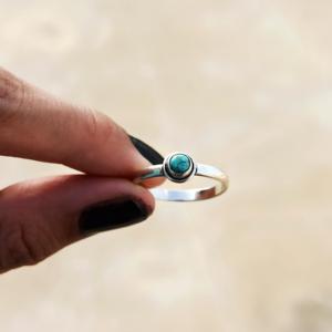 Joyería de piedras preciosas chapadas en plata 925 al por mayor anillo solitario turquesa natural coral joyería de piedras preciosas de plata esterlina 925 - Product Image 6