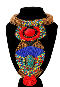 Nouveauté collier brodé tribal colliers ras du cou brodés colorés ethniques pour filles collier court personnalisé chic - Product Image 4