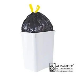 Plastic garbage trash waste bags on roll