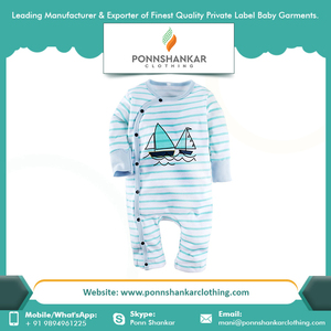 Mameluco del bebé Etiqueta Privada orgánico de algodón de verano para niños niñas bebé mameluco - Product Image 6