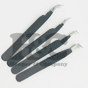 Nouvelle pince à cils pince à épiler personnalisable en acier inoxydable pince à épiler avec logo à pointe inclinée quantité minimale de commande vison durable - Product Image 2