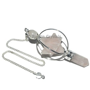 Pendules en forme de étoile Merkaba, Quartz Rose, étoile, mercedes, - Product Image 1