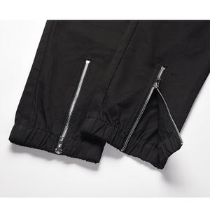 Custom Slim Fit Polyester Long Drawstring Side Stripe Blank Men Stacked <b>Joggers</b> Pants with Side Pockets - Product Image 5