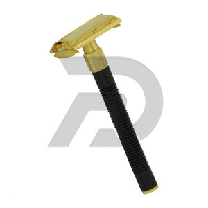 DE noir plaqué or en acier inoxydable papillon rasoir de sécurité pour hommes femmes double lame support pour visage corps Bikini sous les bras rasage - Product Image 4