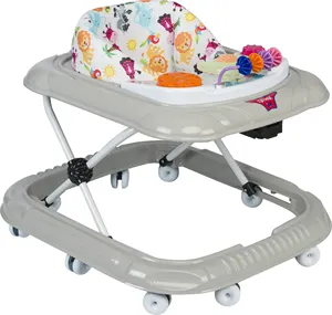 Bebê andador aprendendo com luz musical, carrinho de bebê giratório com 10 rodas ajustável, brinquedo de mesa infantil barato e moderno, nova tendência