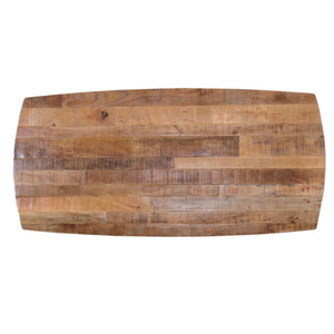 Tables de salle à manger de restaurant modernes en bois de manguier massif blanc avec pieds en métal, mobilier de restaurant et d'hôtel, usage commercial, décoration intérieure - Product Image 1