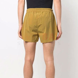 Pantalones cortos de nailon personalizados OEM para hombre, pantalones cortos informales de verano con cintura elástica, pantalones cortos con estampado de logotipo liso teñido para hombre, venta al por mayor - Product Image 4