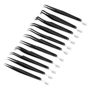 Pinzas de volumen y extensión de pestañas de acero inoxidable de alto rendimiento con punta puntiaguda - Product Image 6