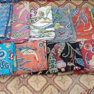 Wholesale Indian Handmade Cotton Fabric Jaipur Sanganeri Hand <b>Block</b> <b>Printed</b> Fabric Raw Material Dress Fabric - Product Image 1