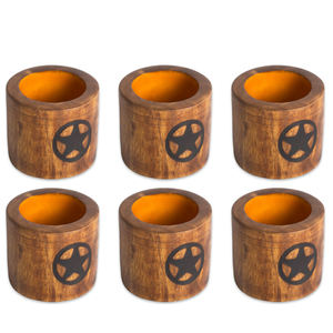 Rond de serviette en bois naturel de forme ovale pour les dîners de mariage, la salle à manger, les réunions de famille et les occasions spéciales - Product Image 6