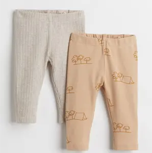 ベビーユニサックスフリルレギンスカジュアル無地パンツ秋の幼児の女の子のズボン綿のベビーパンツ