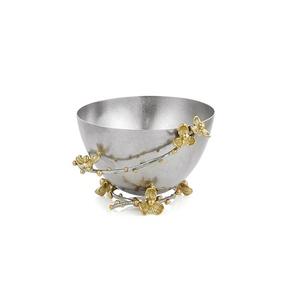 Tazón para Servir de Acero Ecológico Pulido con Diseño de Pétalos en Color Dorado para Bodas, con Logotipo Personalizado - Product Image 2