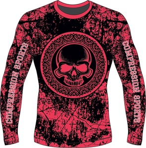 Professional Long Sleeve Gym Clothing Sublimation <b>Printed</b> Custom MMA <b>Surfing</b> Rash Guard - Product Image 6