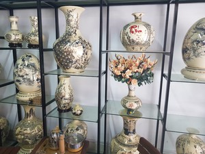 Decoración del hogar de Vietnam, decoración de arte de calidad superior, jarrón de mesa moderno, jarrones de porcelana contemporáneos para Decoración - Product Image 4