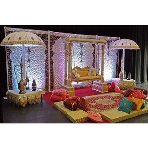 Gran Mehndi y Sangeet para eventos, accesorios de decoración para eventos, diseñador de boda, función de Sangeet, utilería tradicional para bodas, escenario - Product Image 1