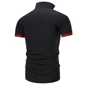 Vente en gros 100% coton T-shirts polo pour hommes avec broderie de logo personnalisé à manches courtes Polos de golf d'affaires grande taille en toile unie - Product Image 2