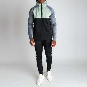 ผู้ชายชุดกีฬาชุดสูท Hoodies + กางเกงชุด Tracksuits Zipper Hoodies เสื้อกีฬาสวมใส่2ชิ้นชุดโดย EVERGLOW - Product Image 1