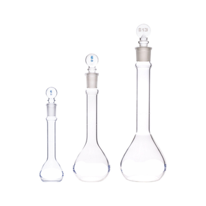 Frascos volumétricos de vidrio de borosilicato de alta calidad Varias capacidades con tapón de vidrio I/C (1mL a 2000ml) para laboratorio - Product Image 3