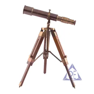 Cổ Hải Lý Brass Gấp Tripod Kính Thiên Văn Trang Trí Nội Thất Quà Tặng Tripod Kính Thiên Văn Ống Nhòm Cổ Điển Chim Xem Kính Thiên Văn