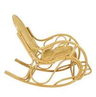 Fauteuil à bascule moderne en rotin Margonda, démontable, pour salon et salle à manger, avec housse amovible