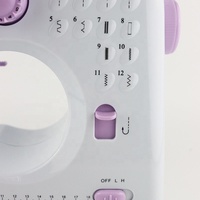 Machine à coudre portable mini simple en plastique pour travaux d'aiguille, quilting et artisanat, 12 points, point noué, surjeteuse, prise multi-pays