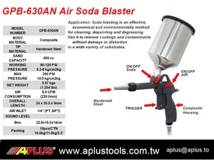 Pistola de Pulverización Mini APLUS GPB-630AN OEM, Carcasa de Material Compuesto PA66, Capacidad de 600cc, Certificación ISO9001, Alimentación por Gravedad, para Construcción Naval - Product Image 2