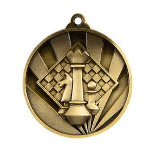 Medalla de Ajedrez de Metal Personalizada para Premios de Torneos de Equipos de Ajedrez - Product Image 4