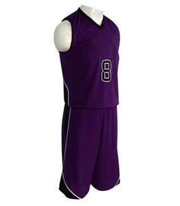 Camiseta de baloncesto personalizable Pure Black White Unisex OEM Uniforme Estampado de estrellas Tallas grandes Técnica de sublimación que muestra Anti-Logo - Product Image 6