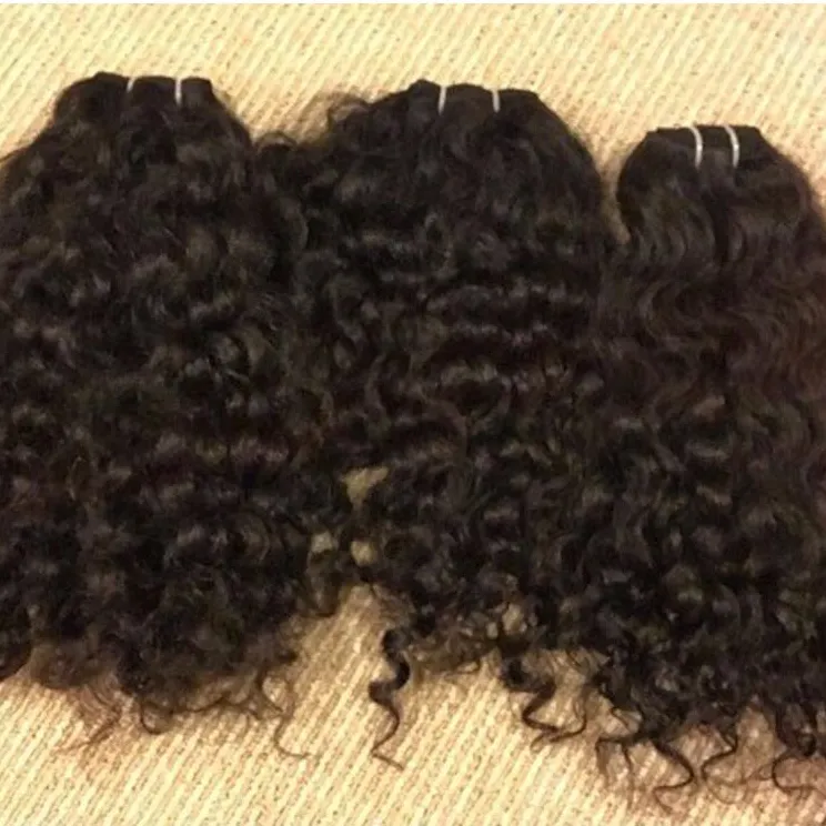 Indian Virgin Hair Company , Kinky Curly Hair Unprocessed Raw Indian Hair Extensions curlyhair from India for factory prices