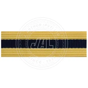 Sleeve Braid Adjutant General - Dark blue and gold Ceremonial bullion wire braid Lace Gold Thread/Mylar Braid/Lace