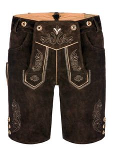 Lederhose เสื้อผ้าบาวาเรียสำหรับผู้ชาย,Trachten คุณภาพสูง Kurz Lederhose หนังแท้พร้อมโลโก้ที่กำหนดเอง - Product Image 5