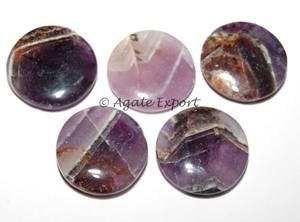 Pierres de palmier en améthyste naturelle, gravées, vente en gros - Product Image 2