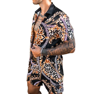 <b>Men's</b> Sets Short Sleeve Shirt and Shorts Summer Printing Casual Shirt Beach Two Piece Suit New Fashion <b>Clothing</b> - Product Image 5