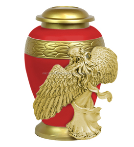 Elegante Urna Funeraria con Alas de Ángel en un Vestido Fluido para Cenizas Humanas - Product Image 2